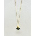 Collier Goutte Poétique Agate Mousse