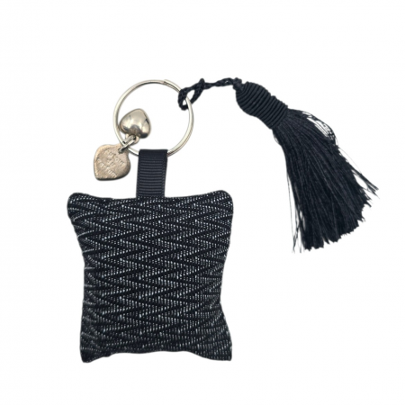Key cushion Graphique Black Tonka Bean