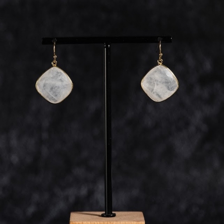 Boucles d'oreilles Elégance Pierre de Lune