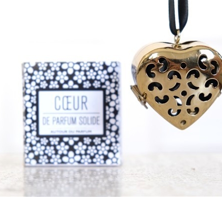 Petit Coeur de Parfum solide OR : Parfum au choix