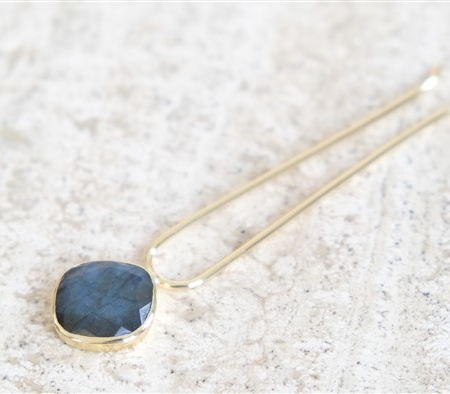 Bijou de cheveu Elégance Labradorite