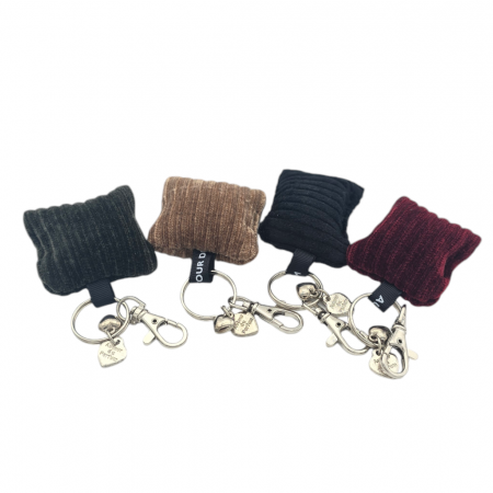 Scented Pillow Key Ring Corduroy Fève tonka