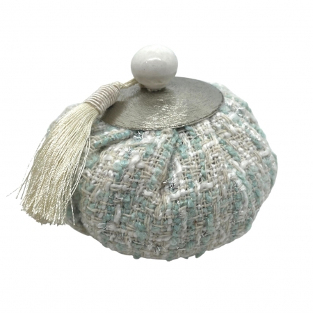 Aumônière Tissée Turquoise Fève tonka