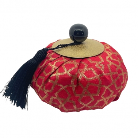 Graphic Gold and Red Pouch Amber Mystery