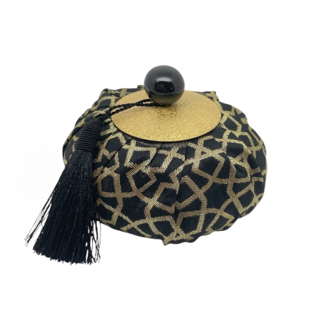 Graphic Gold and Black Pouch Tonka Bean