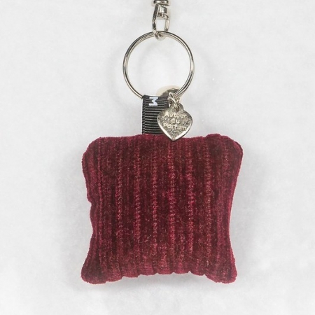 Coussin de clé velours côtelé Fève tonka