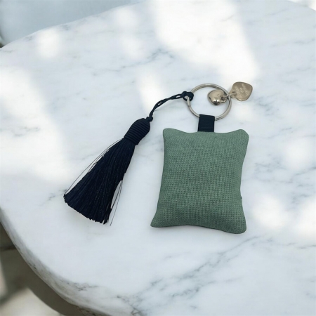 Coussin de clé lin Fève tonka