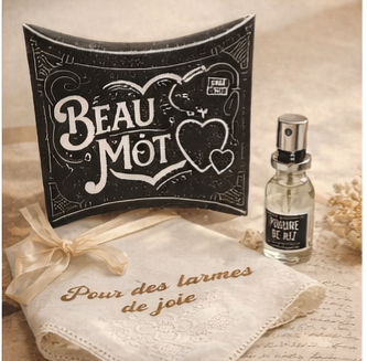 Mouchoir parfumé Beau Mot Coeur: Pour des larmes de joie